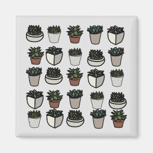 Aimant Cute mini motif succulent