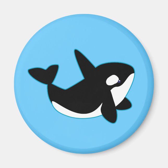 Aimant Cute Orca (Baleine Tueuse) (Devant)