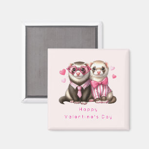 Aimant Cute Otter Couple dans Love Valentine's Day