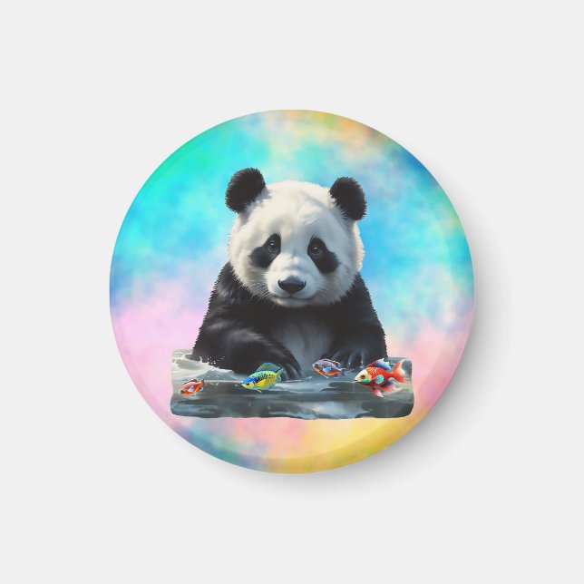 Aimant Cute Panda avec ses jouets (Devant)