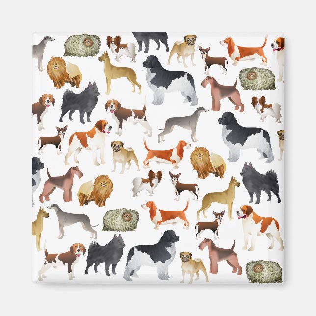 Aimant Cute Pedigree Papier peint pour chien animal de co (Devant)
