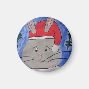 Aimant Cute Père Noël Bunny