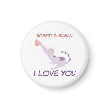 Cute Personalized Cat Valentine I Love You