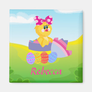 Aimant Cute Personnalisé Pâques chic