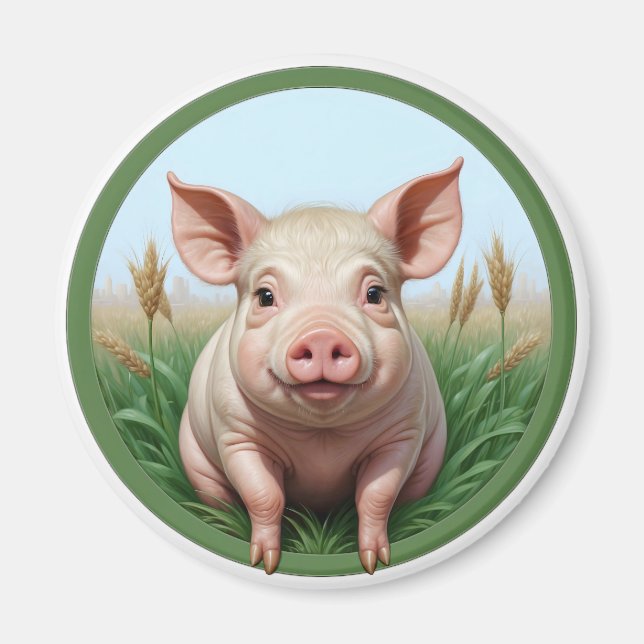 Aimant cute pig (Devant)