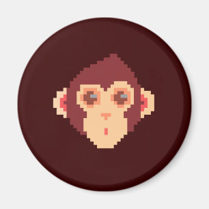 Aimant Cute pixellisé visage singe carnet HP PC portable 