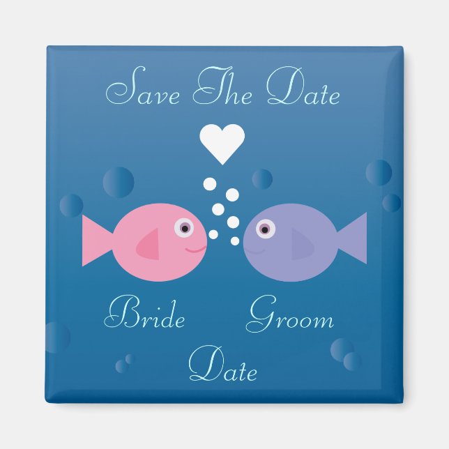 Aimant Cute Poisson Cartoon Enregistrer La Date Personnal (Devant)