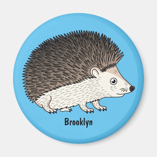 Aimant Cute prickly hedgehog cartoon (Devant)