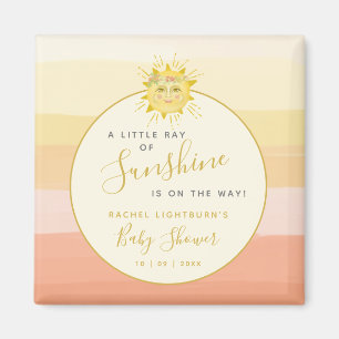 Aimant Cute rose Boho Rainbow Ray of Sunshine Baby shower