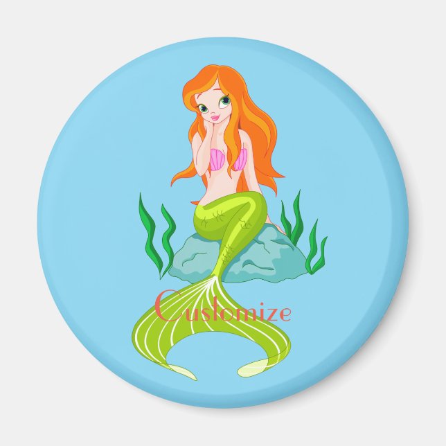 Aimant Cute Sirène Redhead Thunder_Cove (Devant)