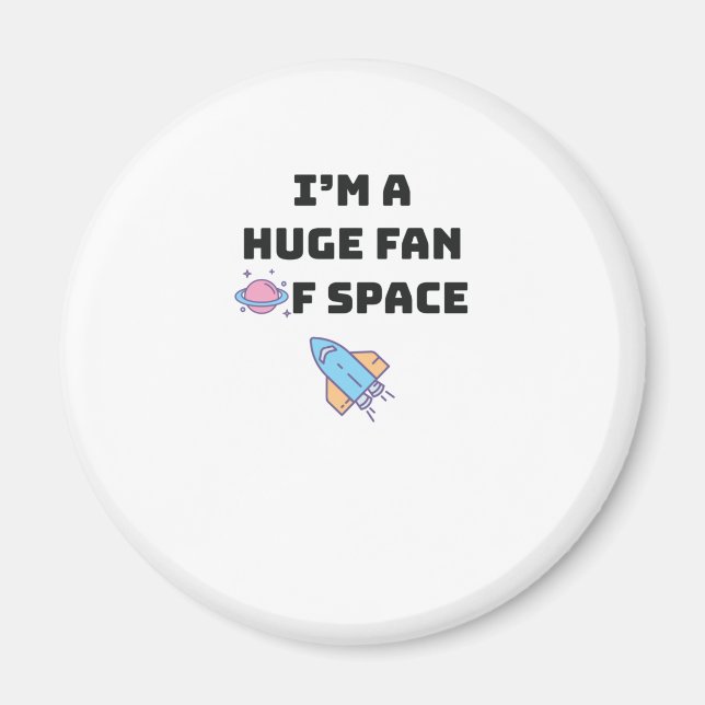 Aimant Cute Space Lover Enfants Ados Aimer Space Cadeau (Devant)