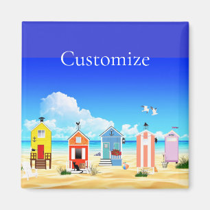 Aimant Cute Tiny Beach Shacks Thunder_Cove
