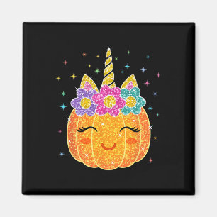 Aimant Cute Unicorn Citrouille Halloween Thanksgiving