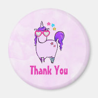 Cute Unicorne dans le Merci des lunettes en forme