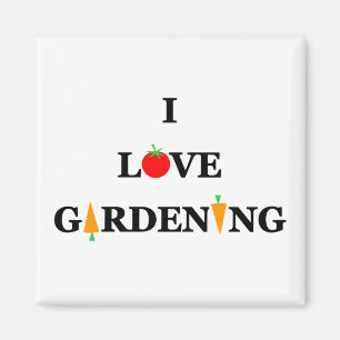 Aimant Cute Vegetable Gardener Saying Cartoon Veggies