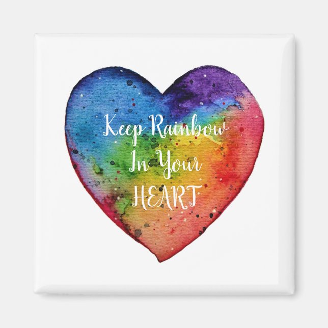 Aimant Cute Watercolor Rainbow (Devant)