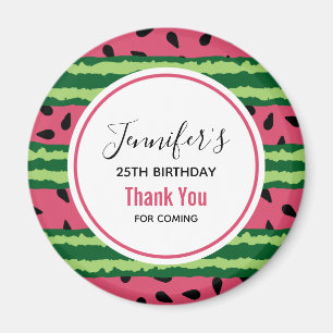 Aimant Cute Watermelon Motif rose et vert Anniversaire