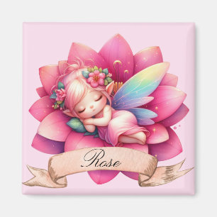 Aimant Cute Whimsical Floral Doux Rêves Dormir Fée