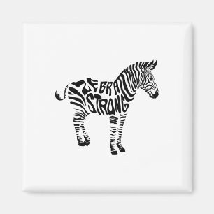 Aimant Cute Zebra Strong Ehlers Danlos Sensibilisation au