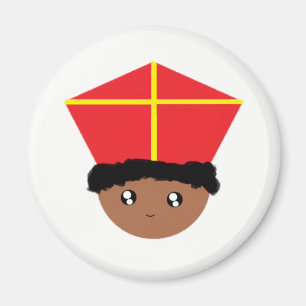 Aimant Cutieful Kids Art St. Nicholas Miter Zwarte Piet