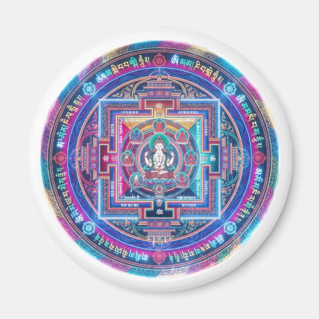 Aimant Cyberpunk Mandala (Devant)
