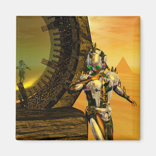 Aimant CYBORG TITAN IN DESERT HYPERION Science Fiction,