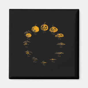 Aimant Cycle De Vie citrouille Pour Le Coût D'Halloween D