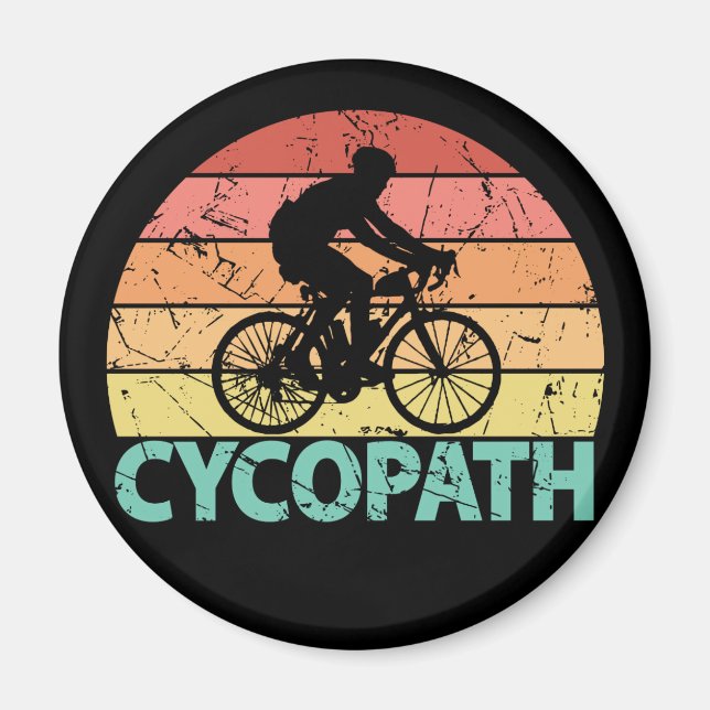 Aimant Cyclisme amusant Cycopath (Devant)