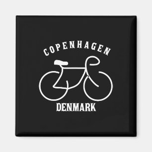 Aimant Cyclisme Copenhague Danemark Graphique