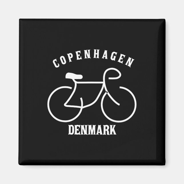 Aimant Cyclisme Copenhague Danemark Graphique  (Devant)