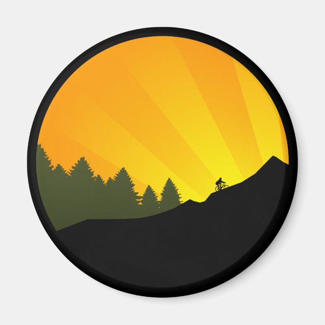 Aimant cyclisme : montagne rayz : (Devant)