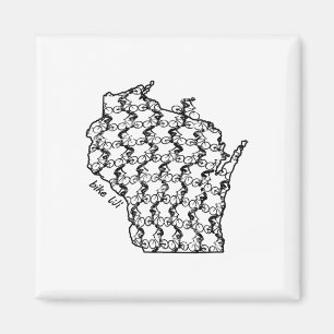 Aimant Cyclisme Wisconsin Vélo Tout Terrain Cyclisme sur