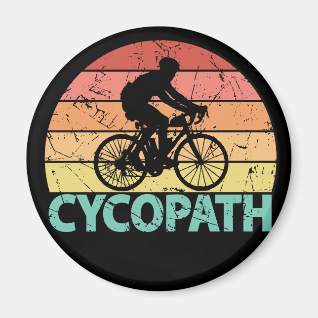 Aimant Cycliste Cycliste amusant Cycopath (Devant)