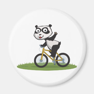 Aimant Cycliste d'ours panda