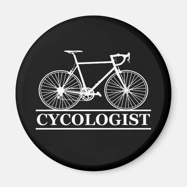 Aimant Cycologiste drôle dire vélo (Devant)