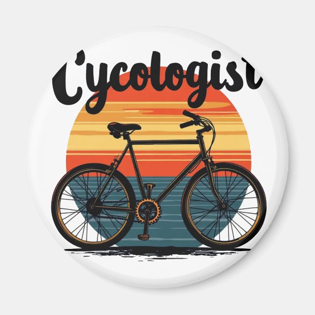 Aimant Cycologiste : Energetic Biker Tee - pour le cyclis (Devant)