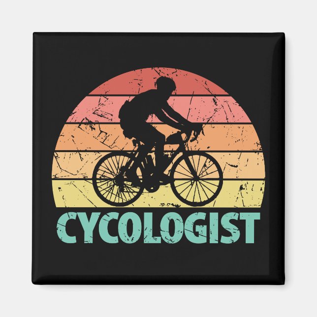 Aimant Cycologiste Funny Cycling (Devant)