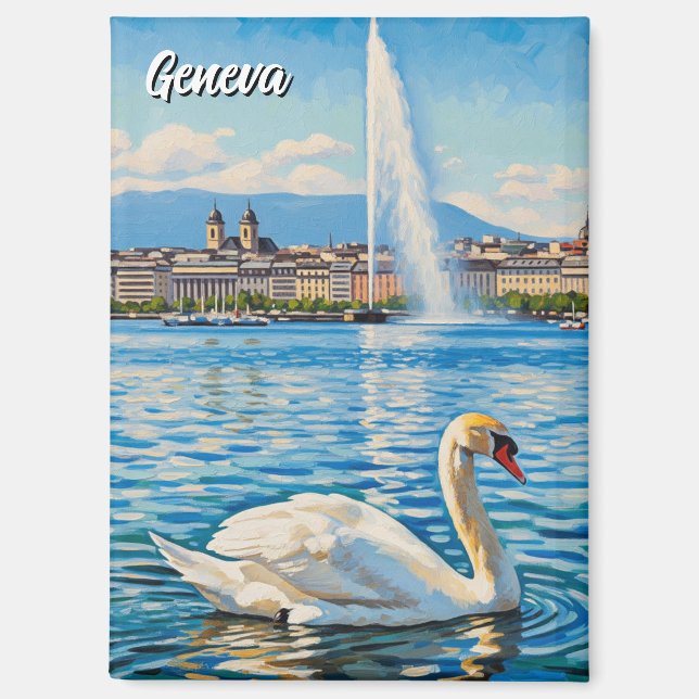 Aimant Cygne à Genève Suisse Voyage  (Recto)