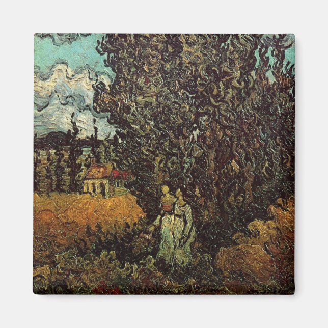 Aimant Cyprès et Deux Femmes de Vincent van Gogh (Devant)