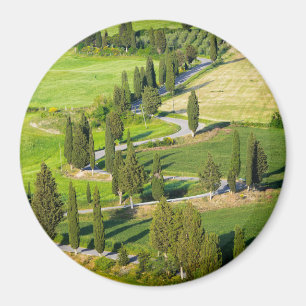 Aimant Cypress a rayé la route dans l'aimant rond de la