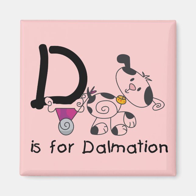 Aimant D est pour le T-shirts et les cadeaux de Dalmation (Devant)