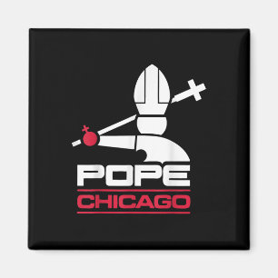 Aimant Da Pope Leo Xiv Shirt Chicago Baseball