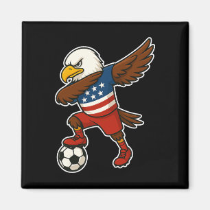 Aimant Dab rigolo Ld Eagle Usa Soccer - Drapeau Usa Socce