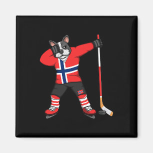 Aimant Dabbing Bouledogue Français Norvège Supporters de