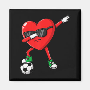 Aimant Dabbing Heart Football Saint-Valentin Drôle Dab Su