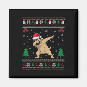 Aimant Dabbing Mastiff Chien Santa Hat Garçons Filles Enf