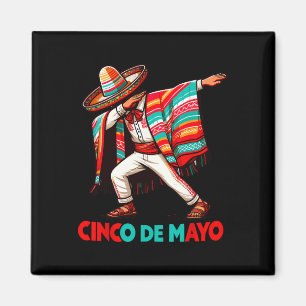 Aimant Dabbing Mexican Poncho Cinco De Mayo Fiesta