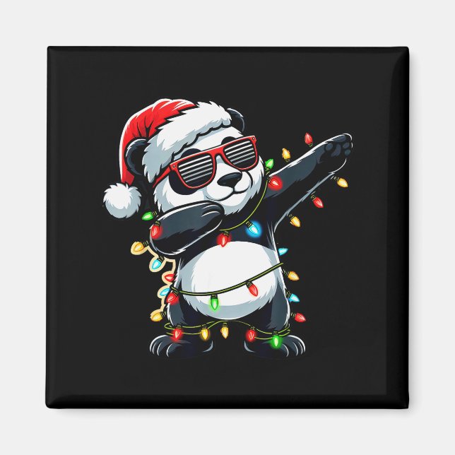 Aimant Dabbing Panda Xmas For Kids Boys Girl Panda Lover  (Devant)