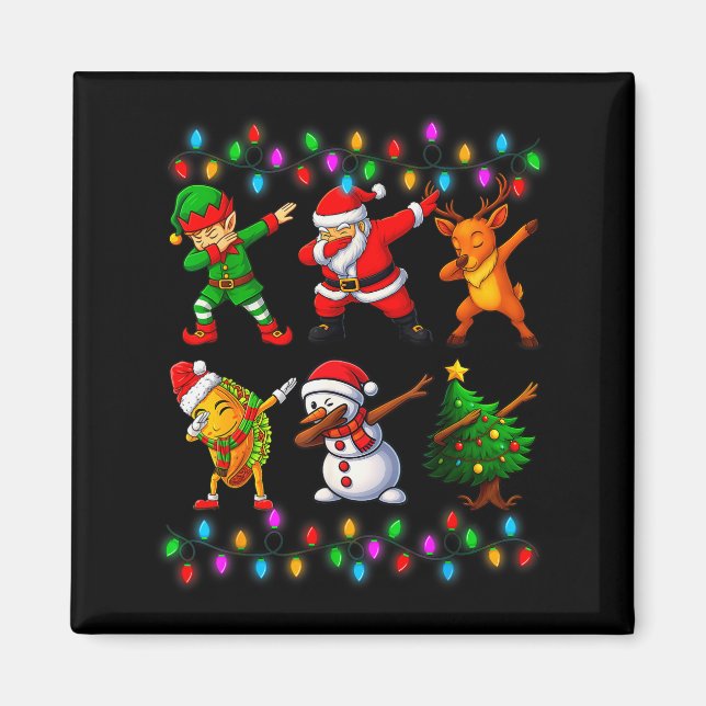 Aimant Dabbing Santa Elf Friendship Christmas Boys Kids X (Devant)