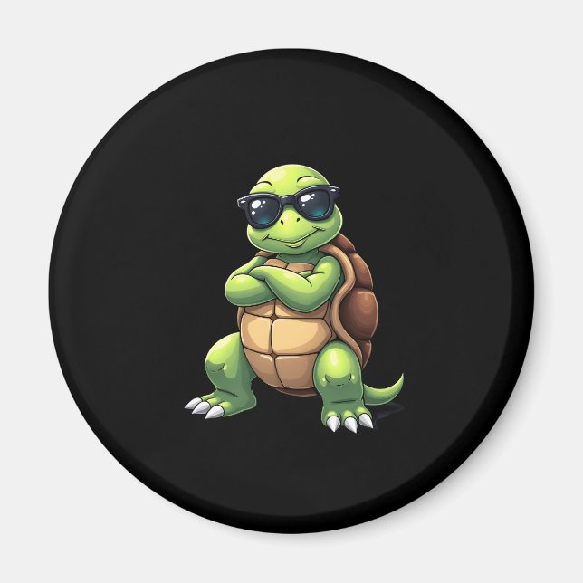 Aimant Dabbing Sea Turtle Animal Lover Save The Turtles ( (Devant)